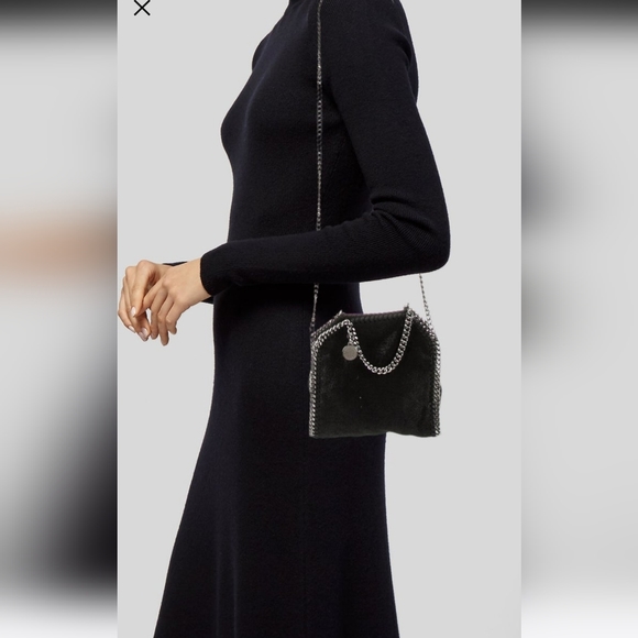 STELLA MCCARTNEY FALABELLA Handbag Mini Tote Bag Chain Shoulder-Authentic - Picture 7 of 7